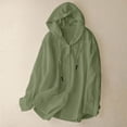 thumbnail image 1 of CFLVAEK Womens Sun Protection Hoodie Shirt Solid Color Long Sleeve Drawstring Beach Vacation Blouse Casual Swimsuit Cover Up Tops Light green M, 1 of 3