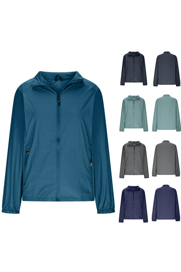 Womens Sun Protection UPF 50+ Shirts Plus Size Long Sleeve Sun Jackets with Pockets Lightweight Outdoor Hiking Running Clothing