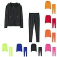 thumbnail image 1 of CFLVAEK Womens Sweatsuits 2 Piece Set with Hoodie Zip Up Long Sleeve Hooded Sweatshirts High Waist Sweatpants Fall Going Out Outfits Red M, 1 of 8