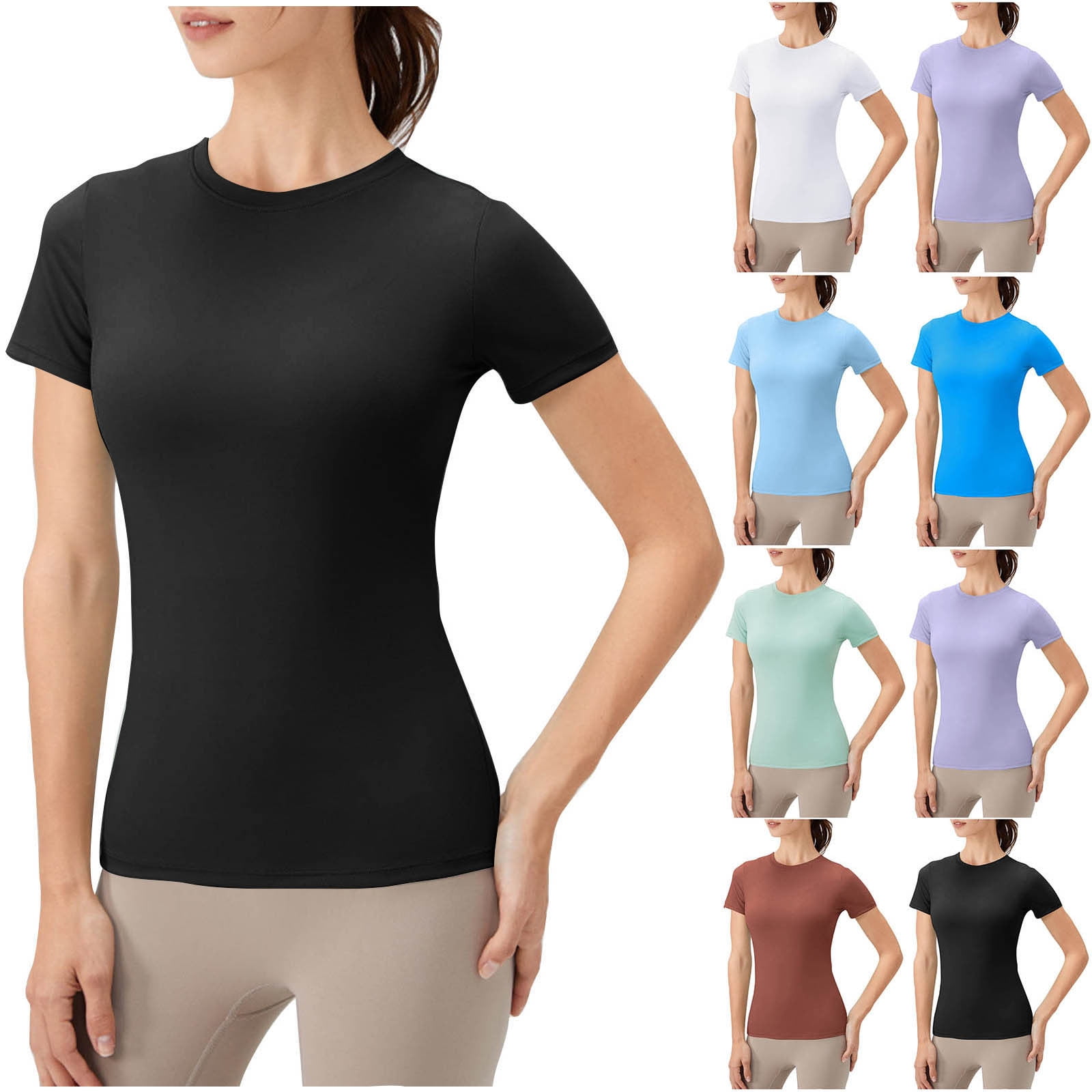 Women's Oversized T-Shirt – 100% Cotton, Short Sleeve, Crewneck, Loose Fit Casual Top