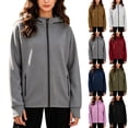 thumbnail image 1 of CFLVAEK Zip Up Hoodies for Women with Zipper Pockets Plus Size Raglan Long Sleeve Hooded Sweatshirts Trendy Fall Winter Hoodie Black XL, 1 of 7