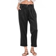 thumbnail image 1 of CFMDUC Corduroy Pants for Women Casual High Waisted Straight Leg Pants Fall Loose Comfy Trousers with Pockets Black 3XL, 1 of 8