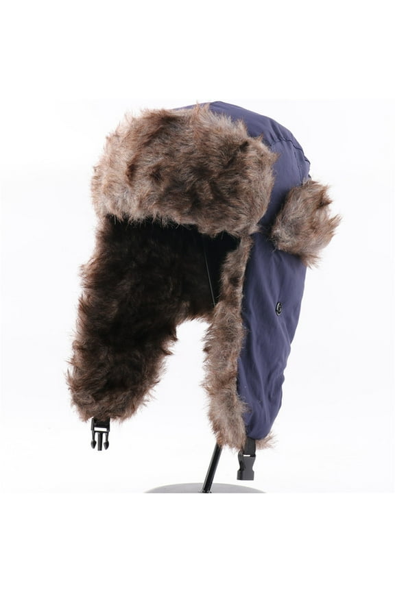 Bomber Hats, Winter Fleece-Lined Beanie with Earflaps, Warm Windproof Unisex Beanie Hat for Skiing, Hiking & Outdoor Winter Sports