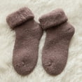 thumbnail image 1 of CFMIURAN Brown Socks, Wool Socks Winter Stockings Thickened with Snow Country Sub Warm Ski Yarn Snow Socks, 1 of 4