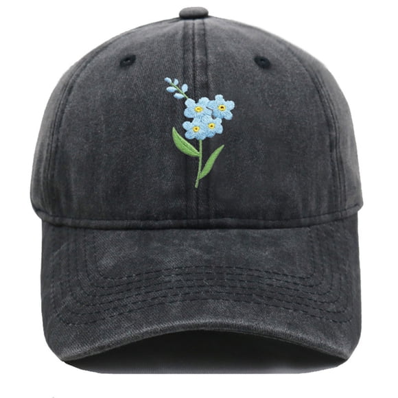 CFMIURAN Hat for Women, Hand Embroidered Flower Design Baseball Cap