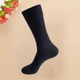 thumbnail image 1 of CFMIURAN Navy Yoga Socks, Autumn Winter Mid Tube Solid Color Cotton Business Socks, 1 of 4