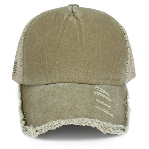 CFMIURAN Running Hat, Women's Summer Distressed Baseball Cap - Adjustable Mesh Cotton Hat for Sun Protection, Hip Hop Streetwear Style for Outdoor Sports and Daily Wear
