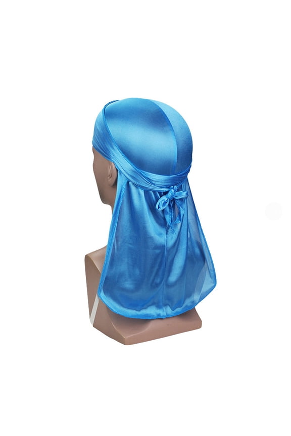 Silky Durag Pack for Men Women, Waves Breathable Bandana Hat Headwrap with Long Tail, Soft Stretchy Rag Cap for Men Women Daily Wear, Fashionable Gift Headwear