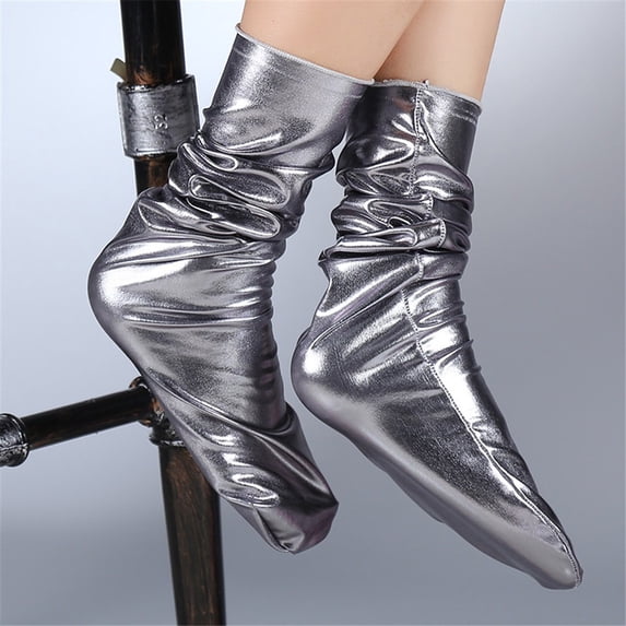 CFMIURAN Socks for Women, Socks Casual Work Business Reflective Solid Fashion Sock Comfortable