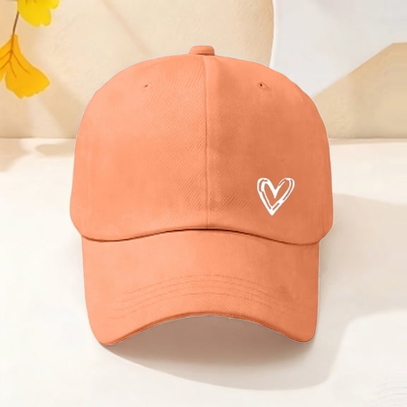 CFMIURAN Sun Hat, Women's Heart Embroidered Baseball Cap - Distressed Adjustable Dad Hat, Soft Unisex Cotton Cap for Ladies Daily Outdoor Wear, Trendy Profile Low Profile Style