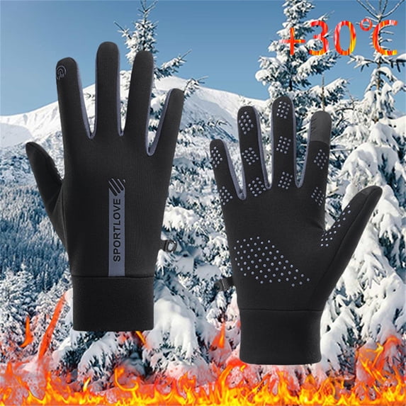 CFMIURAN Unisex Winter Thermal Gloves Waterproof Windproof Warm Touch Screen for Ski Snow Running Cycling Hiking Driving Outdoor Sports