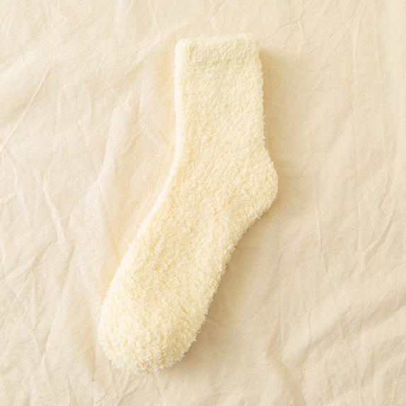 CFMIURAN White Thick Socks, Winter Socks Coral Fleece Socks Stripe Socks Colorful Lightweight Athletic Socks Casual Socksthermal Socks