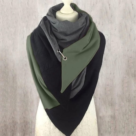 CFMIURAN Winter Scarf for Women Casual Printing Scarf Fashion Retro Multi-Purpose Shawl Button Scarf Wrap Shawl Ladies Gifts Multicolor