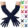 thumbnail image 1 of CFMIURAN Women's 1920s Satin Long Opera Gloves Elbow Length 18" Stretchy Spandex for Wedding Bridal Tea Party Halloween Evening, 1 of 5