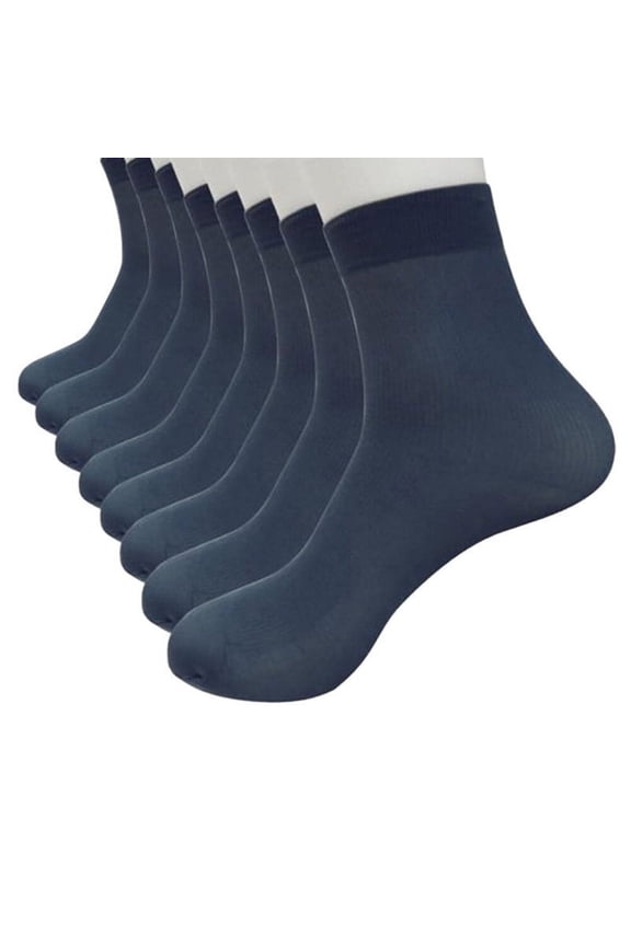 Women's Ankle High Sheer Socks, 8 Pairs Bamboo Fiber Ultra-Thin Elastic Silky Short Silk Stockings Socks