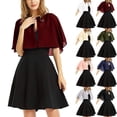 thumbnail image 1 of CFMIURAN Women's Soft Chiffon Capelets Elegant Shawls Wraps Shrug for Evening Wedding Party Bolero Cover Up, 1 of 3