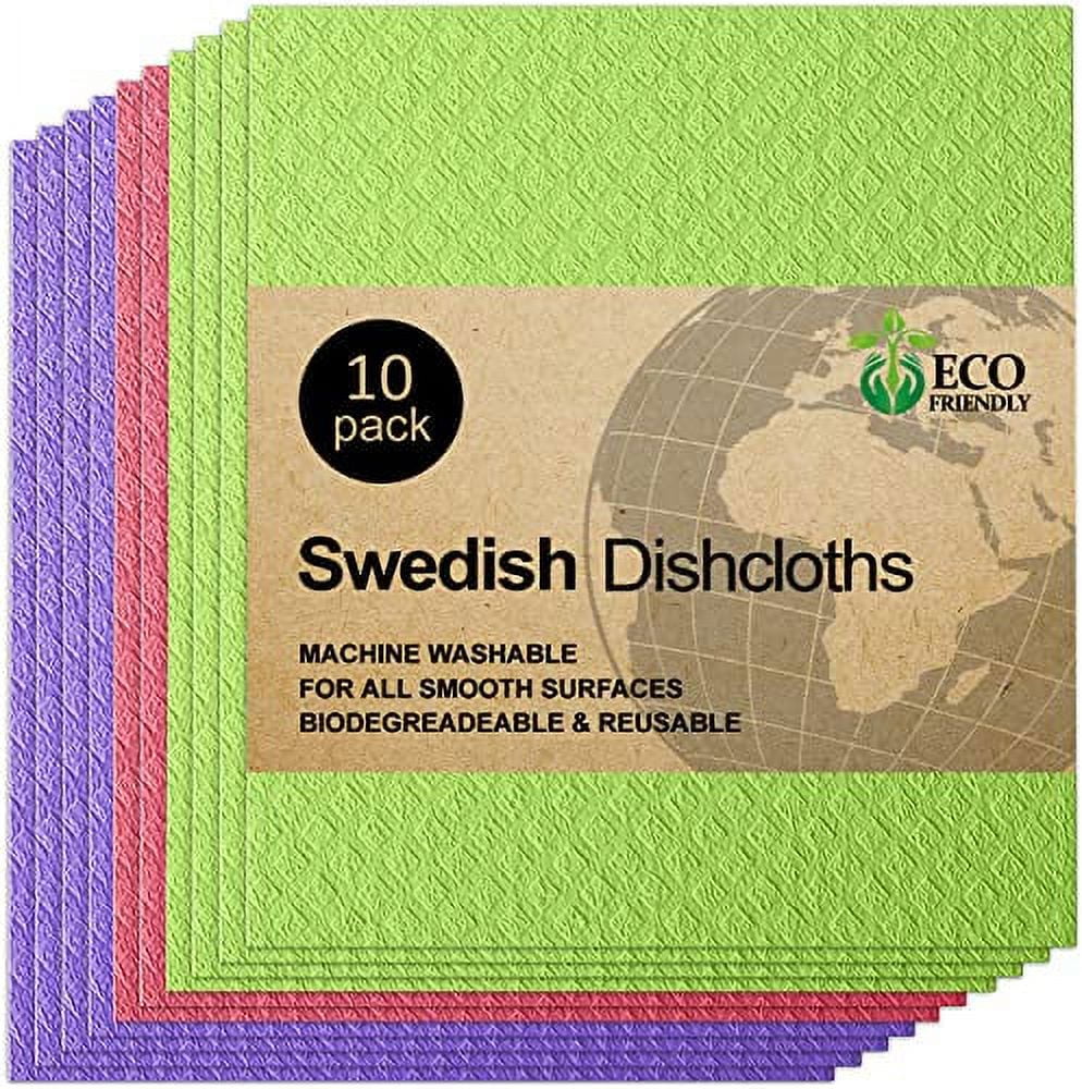 CFQ Swedish Dish Clothes - Swedish Dishcloths for Kitchen, Multi