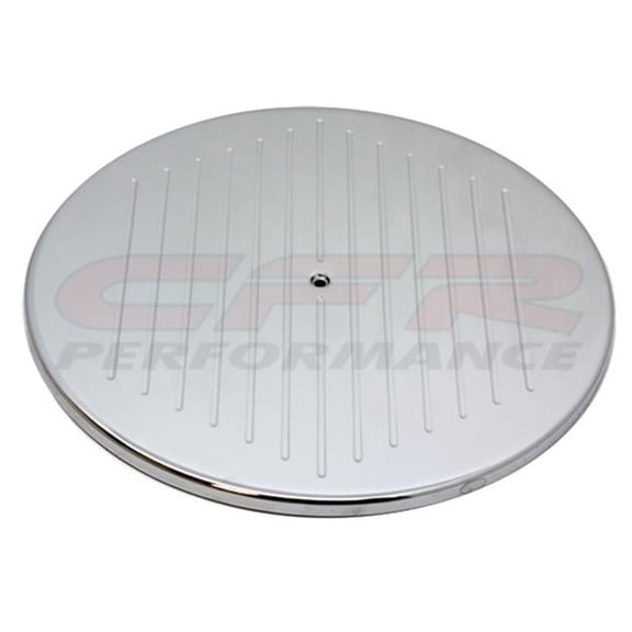 CFR  14 in. Round Chrome Aluminum Air Cleaner Top Ball Milled - Chevy, Ford & Mopar