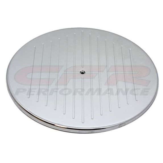 CFR 14 in. Round Chrome Aluminum Air Cleaner Top Ball Milled - Chevy, Ford & Mopar
