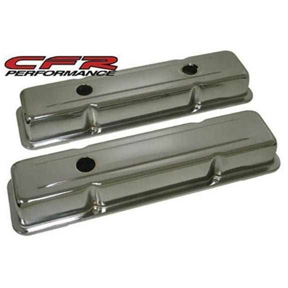 CFR 1958-86 Chevy Small Block 283-305-327-350-400 Oem Style Short Valve Covers - Chrome