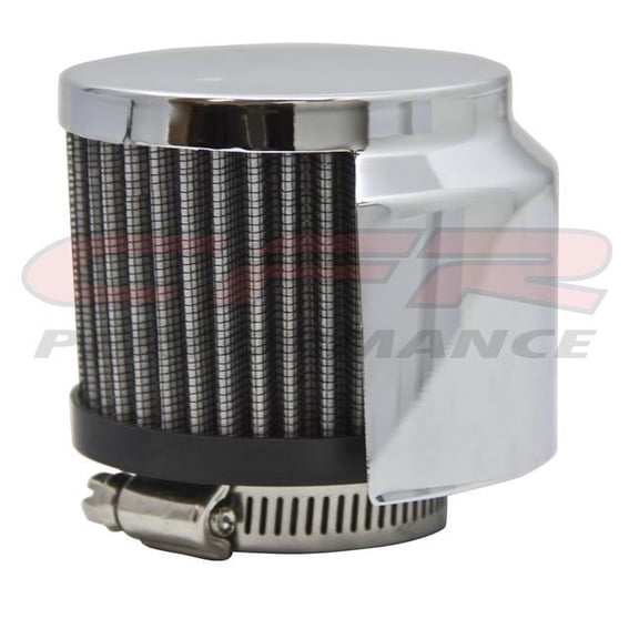 CFR HZ-6130-C 1.5 in. Steel Cotton Filter Breather Clamp On for Tubes with Shield, Chrome