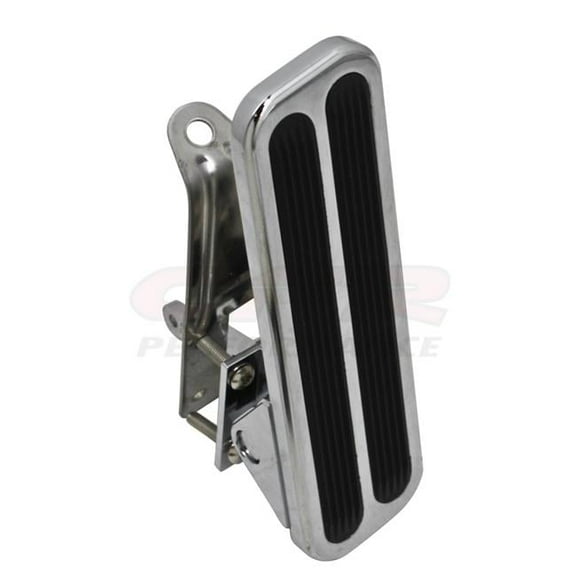 CFR HZ-8503-C Chrome Aluminum Street Rod Throttle Gas Pedal - Chevy Ford Mopar