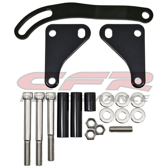 CFR HZ-9200-C Steel Chevy Small Block Power Steering Bracket Set Short water Pump & Long Water Pump -Chrome