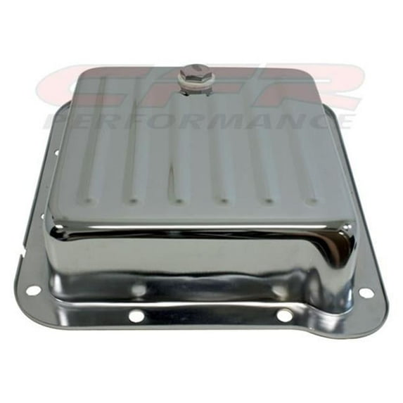 CFR HZ-9531-C Ford C4 Steel Transmission Pan, Case Fill Style - Chrome