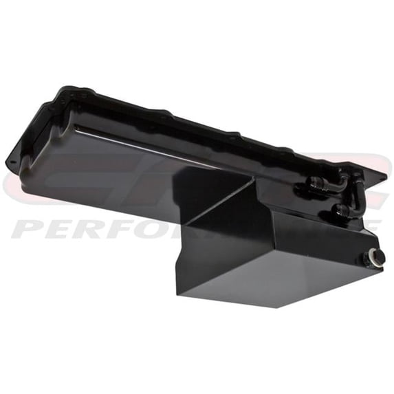 CFR HZ-9734-C Steel Chevy Gm Ls Engines Oil Pan 7 qt 90 Degree Fitting-Chrome