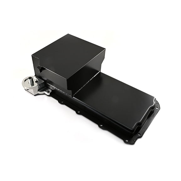 CFR Performance Compatible/Replacement Steel Chevy GM LS Engines Oil Pan 7 QT Filter Adapter Black