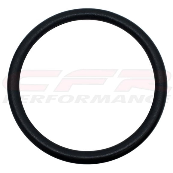 CFR  Plastic Steering Wheel Wrap Ring Genuine Leather - Black