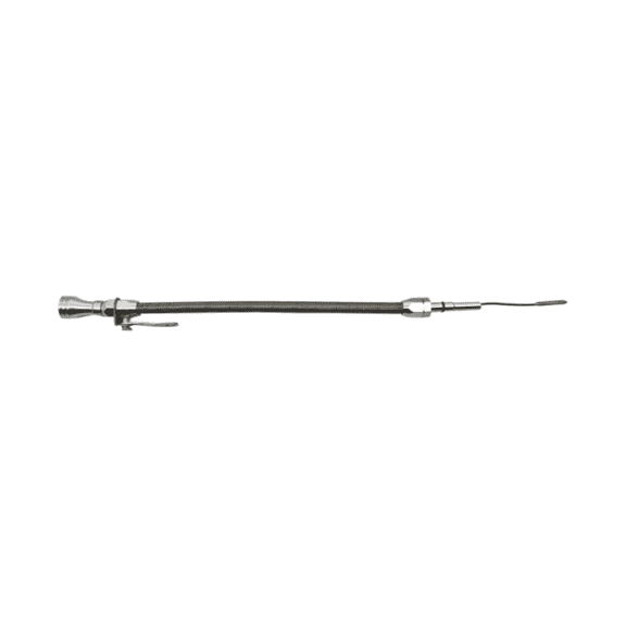 CFR STAINLESS BRAIDED Compatible/Replacement for CHEVY LS TRUCK BILLET HANDLE FLEXIBLE DIPSTICK