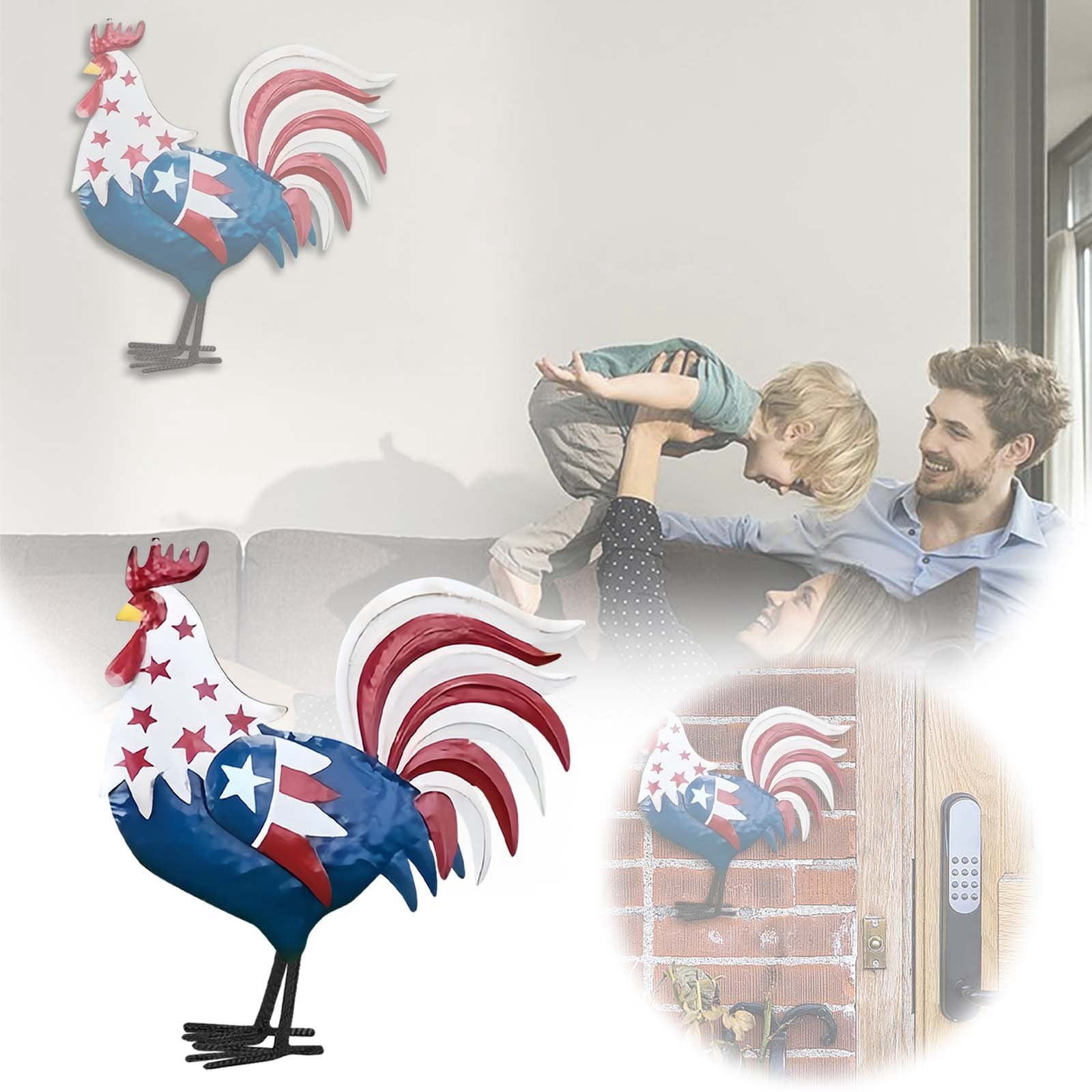 CFS 1 Independence Day Wooden Rooster Pendant Used For Jewelry Making