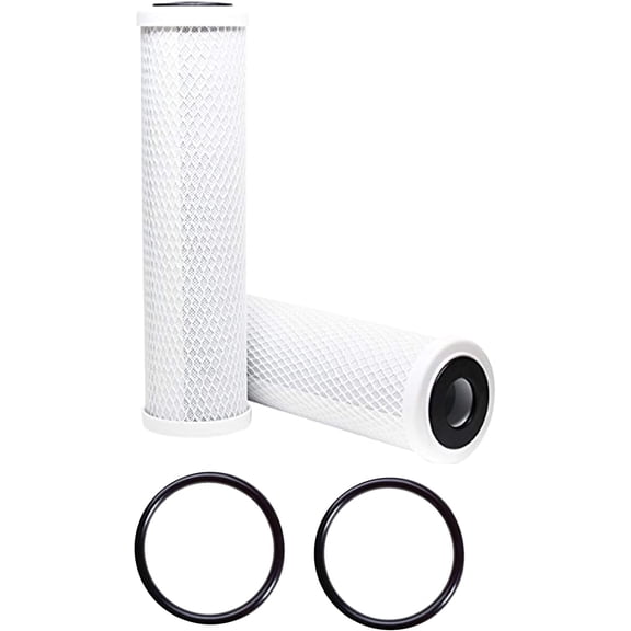 CFS 2-Pack Fits GE FX12P FX12M Smart Water RO Compatible Pre & Post Filter Cartridges with 2 Orings (2)