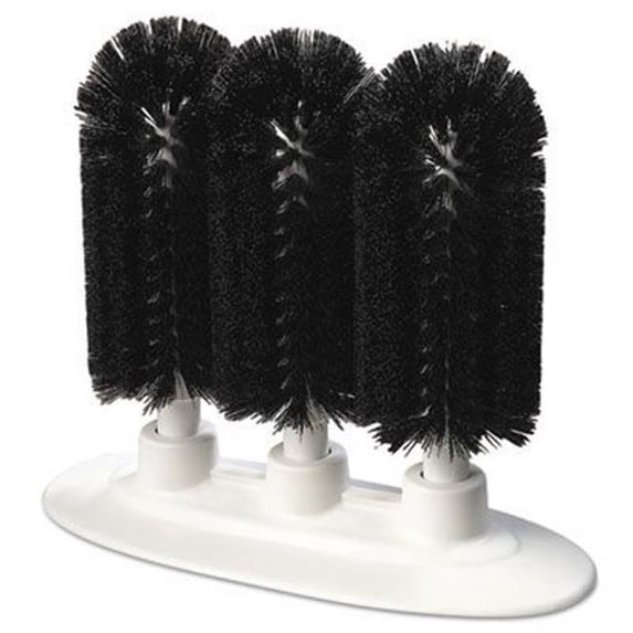 CFS 4046103 6 in. Sparta Triple Glass Washer Polyester Bristles, Plastic Handle Brush