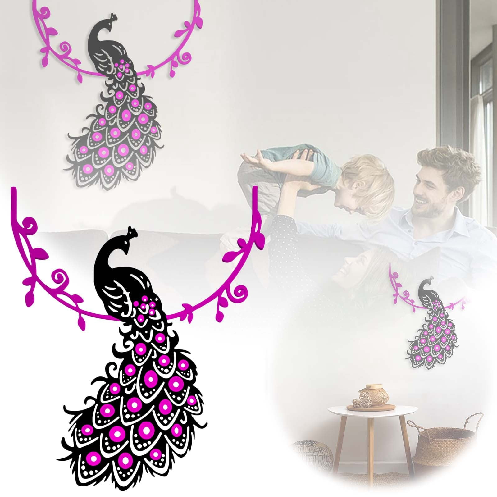 CFS Acrylic Three Wall Sticker Living Room Bedroom TV Background Wall