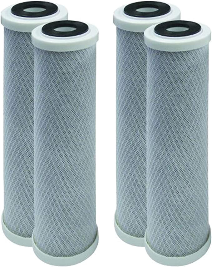 CFS COMPLETE FILTRATION SERVICES EST.2006 Compatible for Water Filter GE GXWH04F, GXWH20F, GXWH20S & GXRM10 Multi-Pack, Carbon Block Replacement Cartridge, Set of 4