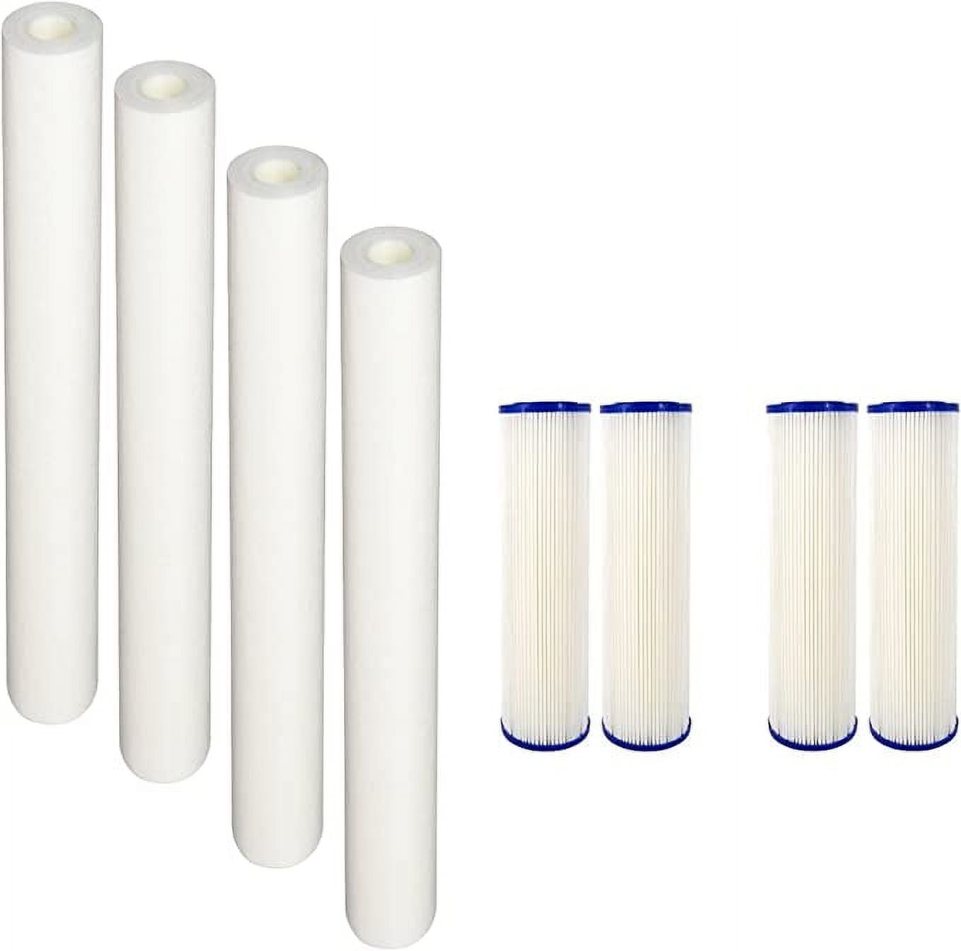 White Polypropylene Whole House Water Filter Cartridges Set