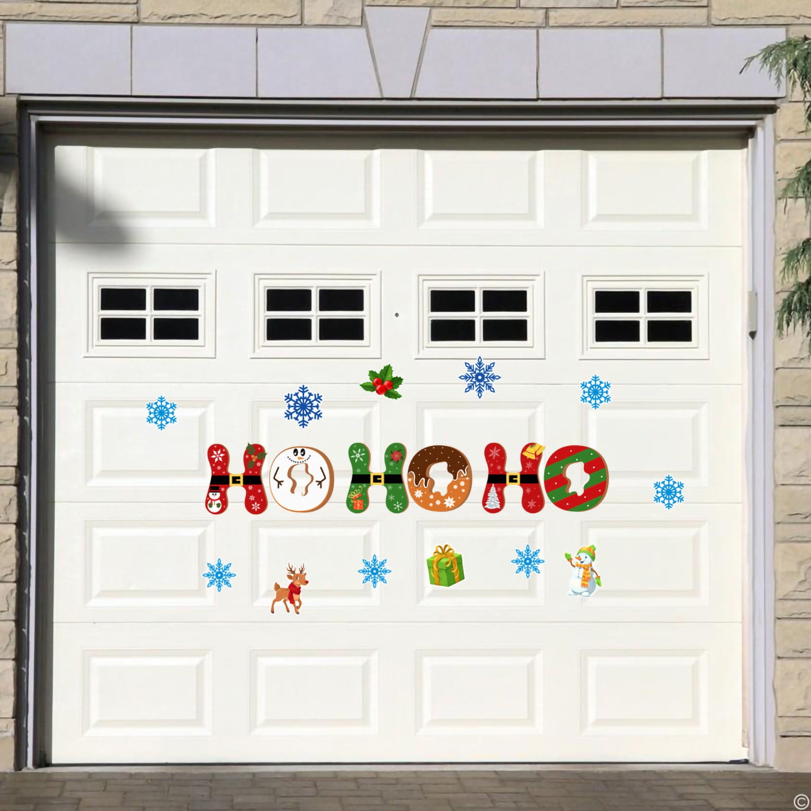 CFS Merry Christmas Garage Door Sticker Holiday Decorative Car Fridge ...