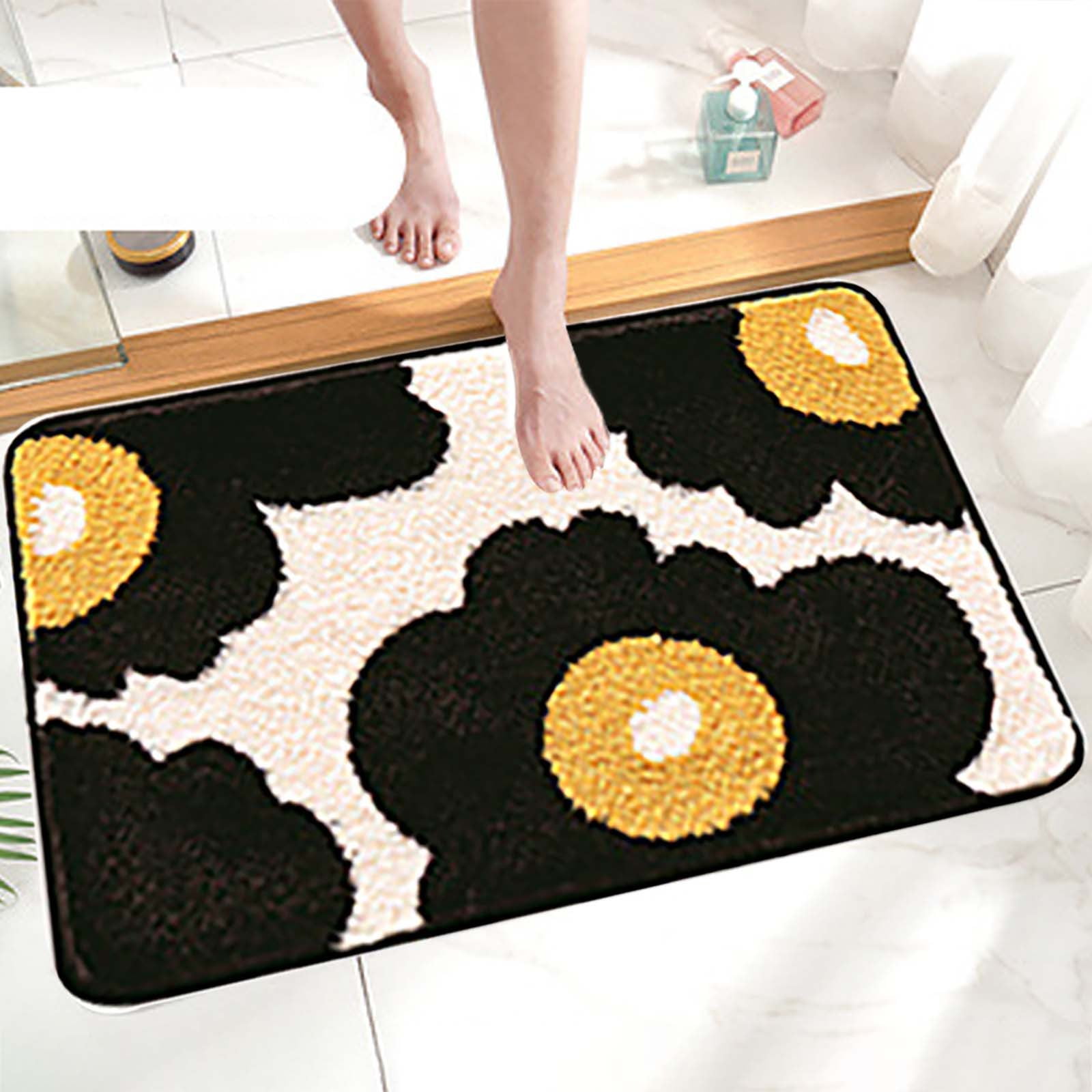 CFS Modern Minimalist Bathroom Plush Absorbent Carpet Bath Mat Non Mat ...