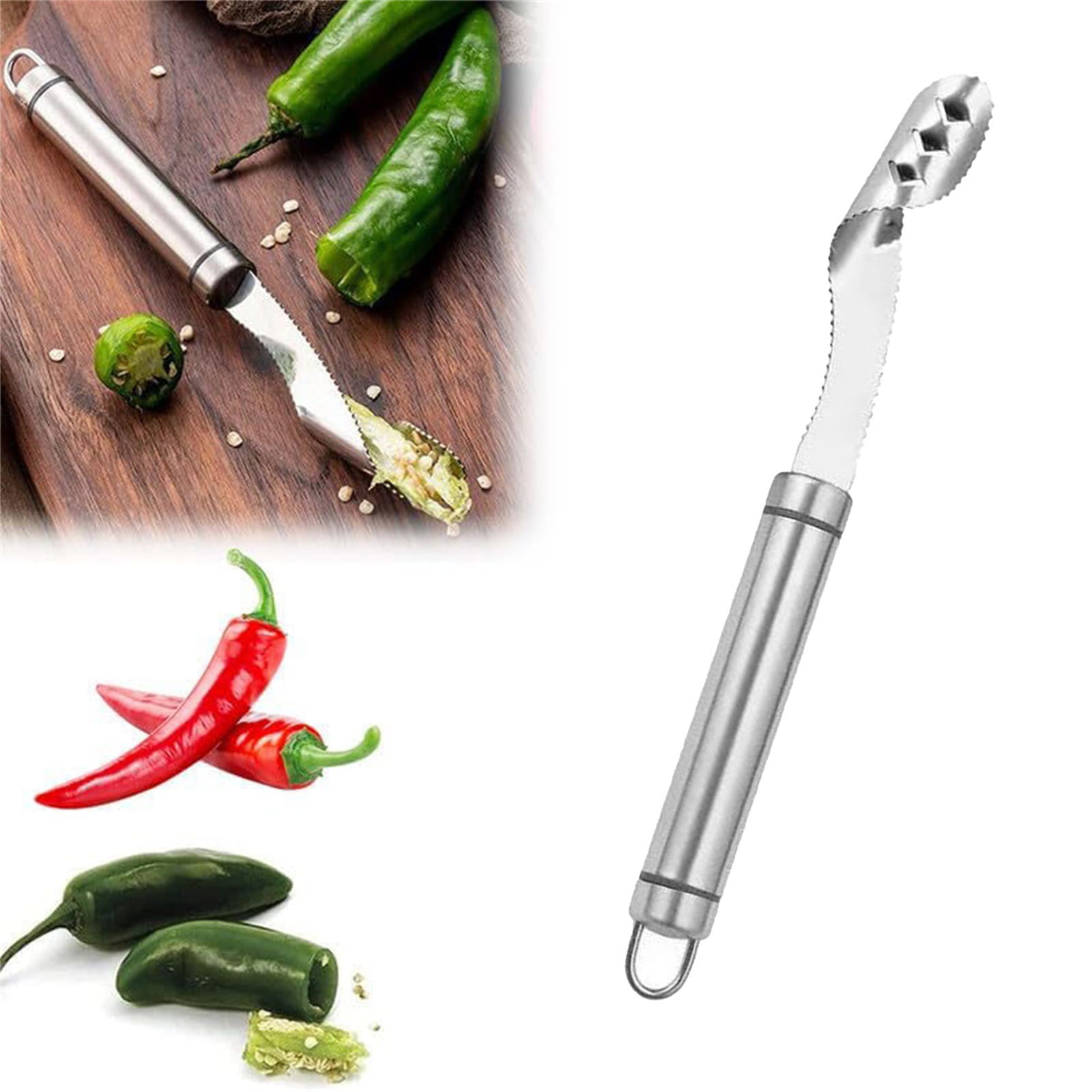 CFS Pepper Seed Corer Remover 2024 New Stainless Steel Corer Peppers