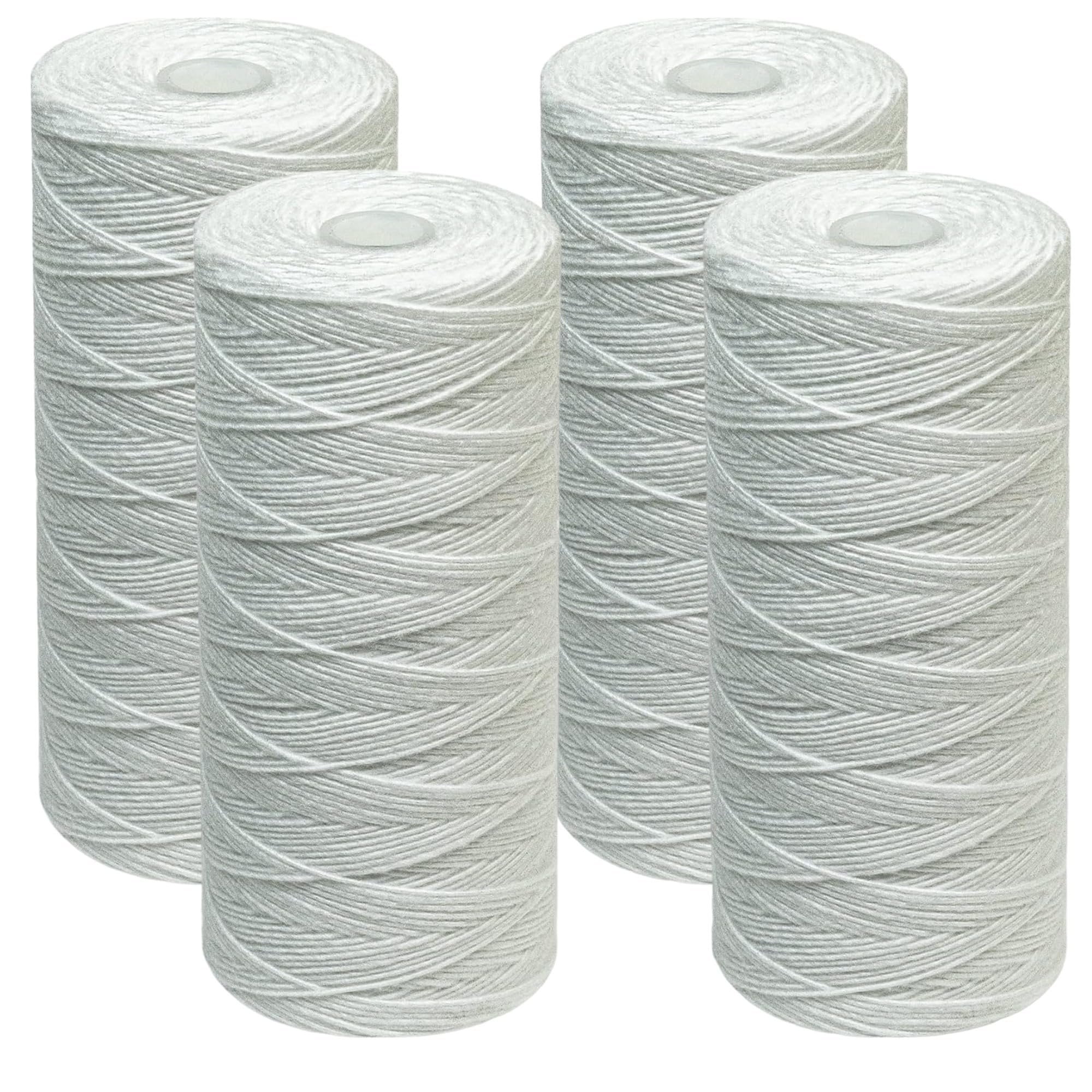 CFS  Polypropylene String Wound Water Filter Cartridges Compatible with Culligan Sediment Filter, Heavy Duty Well Water Filter Models  Whole House Replacement Filter Cartridge  5 Micron 4 Pack
