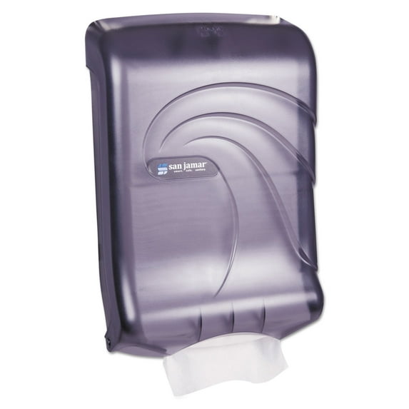 CFS Ultrafold Multifold/C-Fold Towel Dispenser, Oceans, 11.75" x 6.25" x 18", Transparent Black Pearl