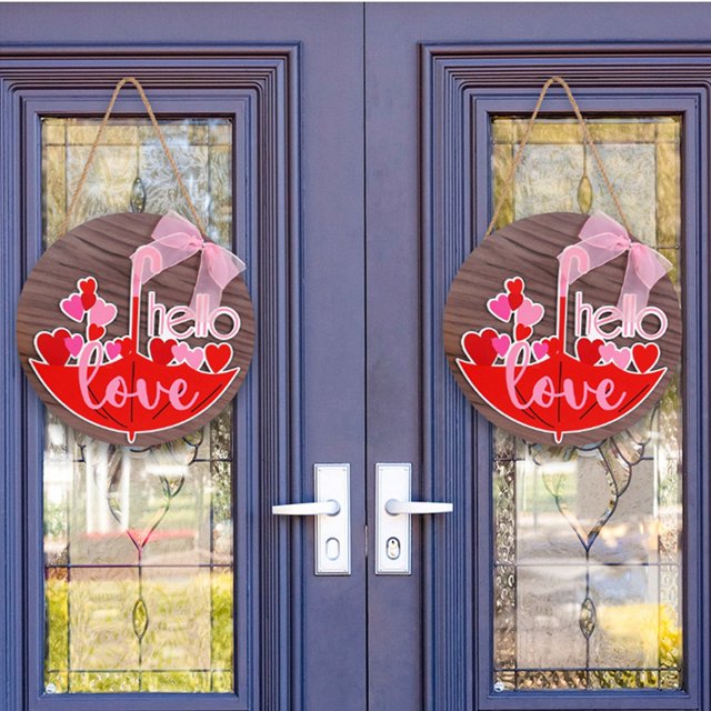 CFS Valentine's Day Wooden Sign Garland Chinese Valentine's Day Garland