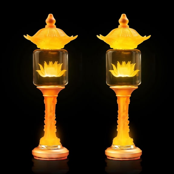 CFSHGLPSF 11 Inch LED Lotus Flower Lamp, Multi-Color Adjustable Buddha Light, Crystal Base Indoor Meditation Night Light for Home Altar Decoration