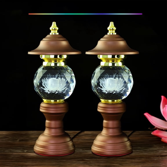 CFSHGLPSF LED Lotus Flower Lamp - 7 Color Changing Crystal Night Light for Meditation, Buddha Altar & Home Decor