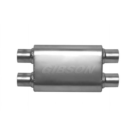Gibson Exhaust 55105S GIB55105S CFT SUPERFLOW DUAL/DUAL OVAL MUFFLER, STAINLESS
