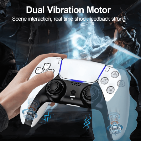 CFWQH Wireless Game Controller Compatible with P5/PC, White