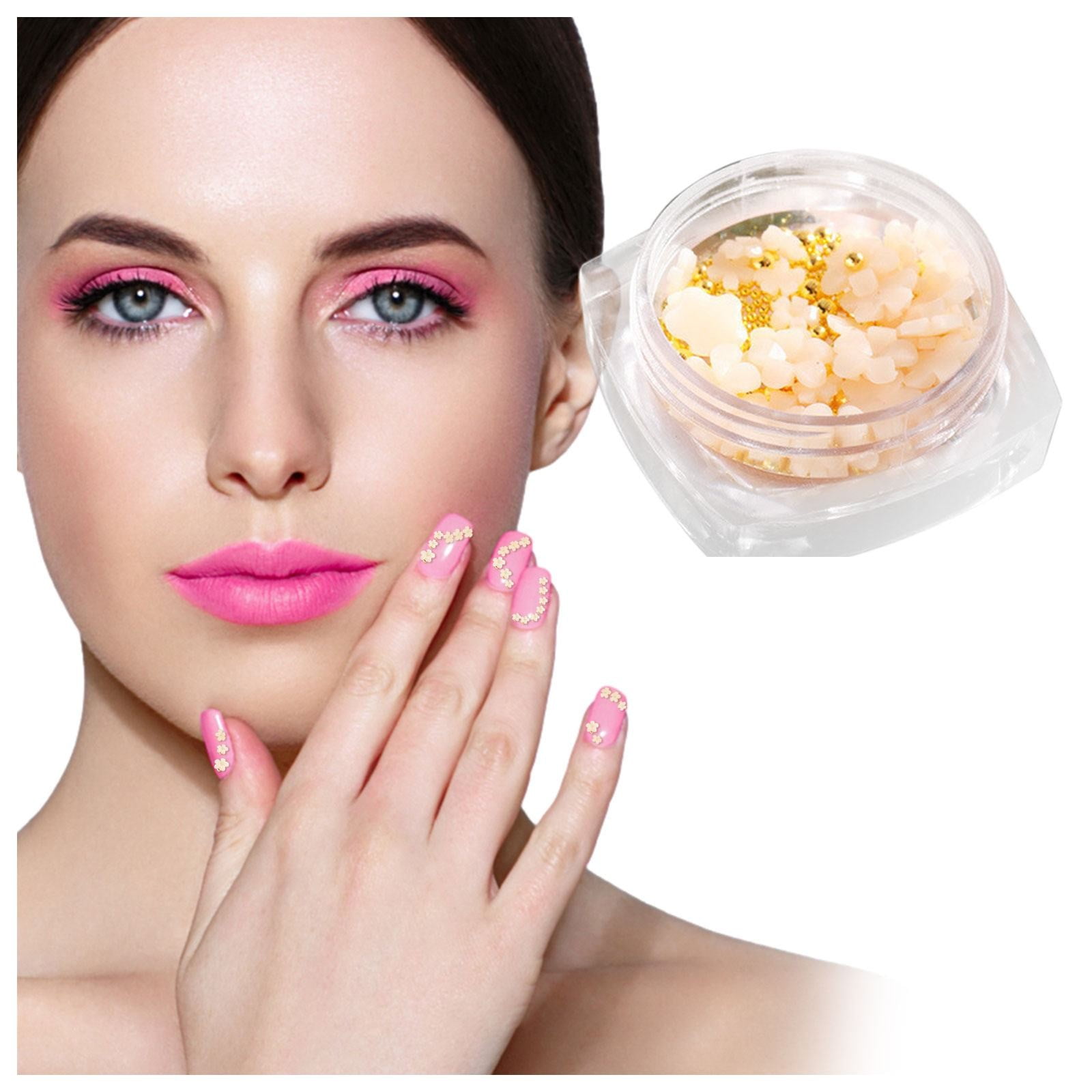 CFXNMZGR 3D Flower Nail Art Charm For Acrylic Nails Light Changing Nail