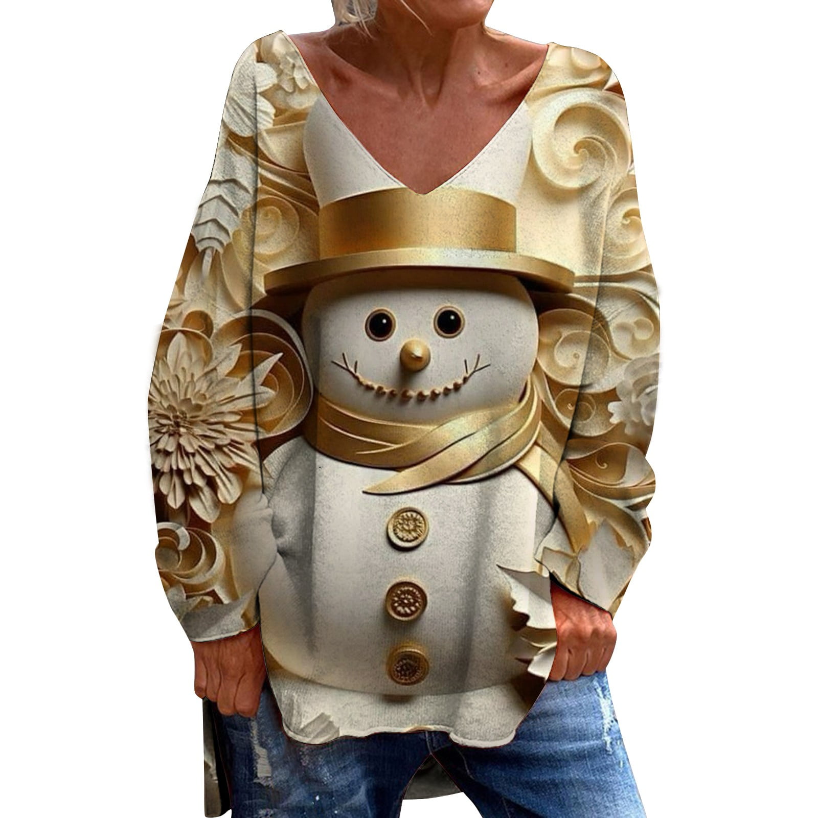 CFXNMZGR Blouse for Women Womens Plus Size Tops Ladies' Fashionable and